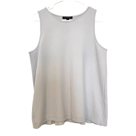 2/$25 Banana Republic - Dressy Silvery Gray Sleeveless Blouse Top - Picture 1 of 7